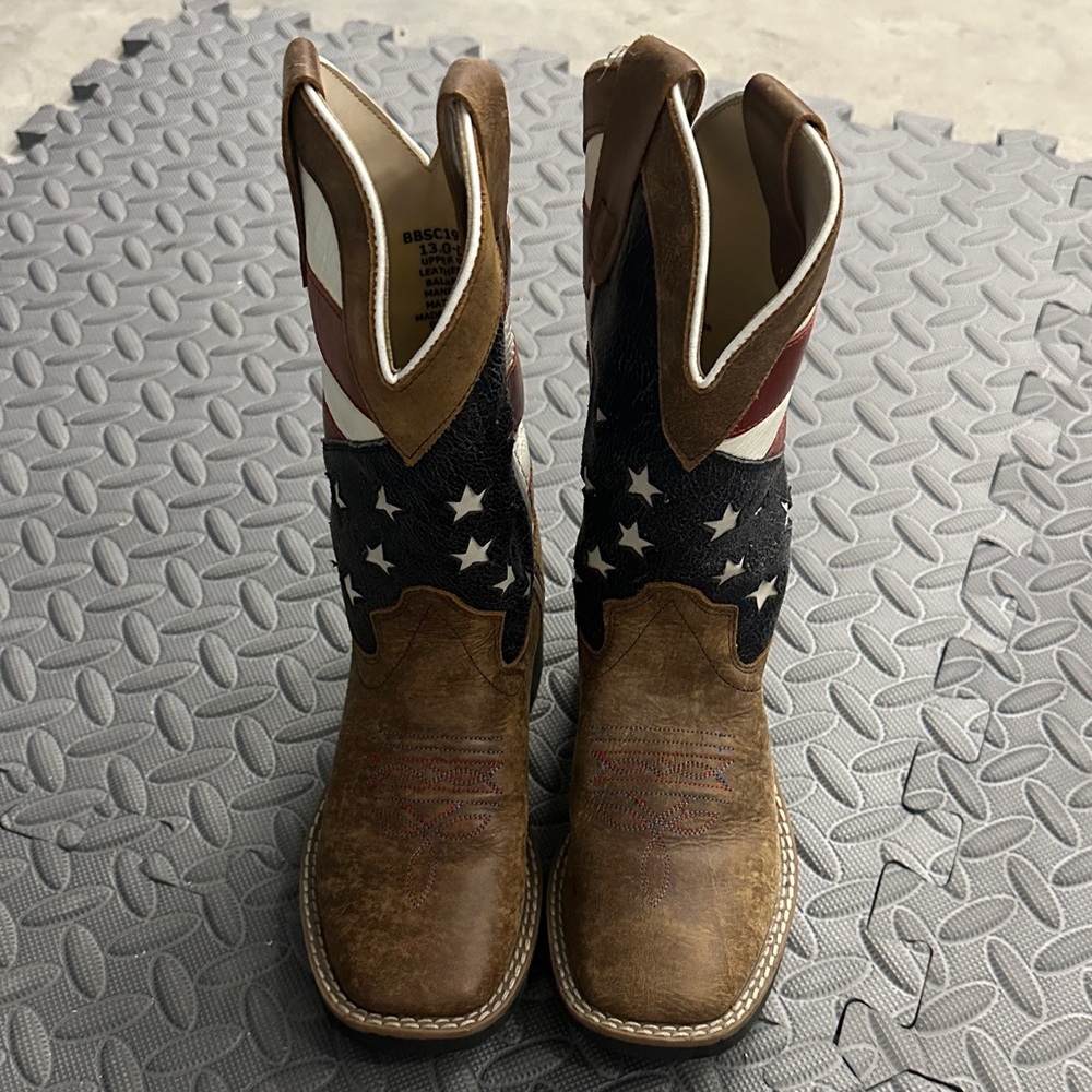 Old West Black and Brown Cowboy Boots